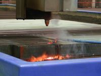 Plazmavágás - rozsdamentes vastaglemez vágása